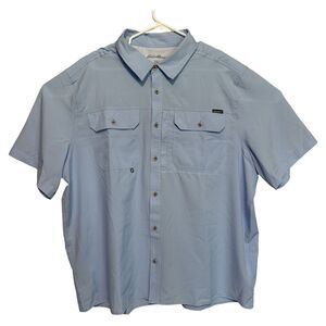 Eddie Bauer‎ Men’s XXL Shirt Light Blue Vented Fishing Hiking Outdoors New